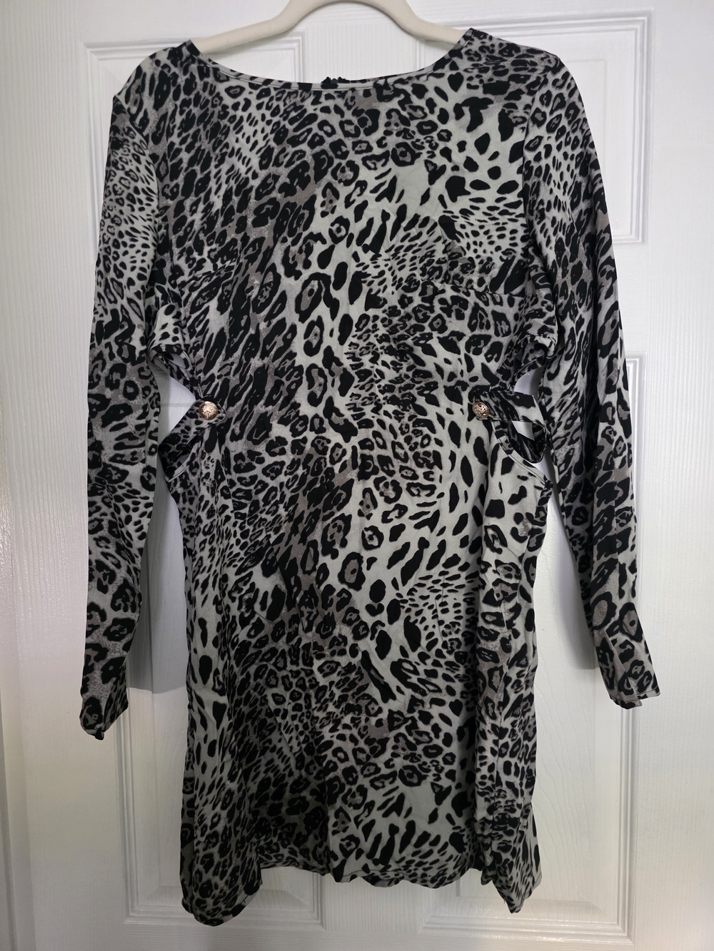 Leopard Print Long Sleeve With Side Cut Outs